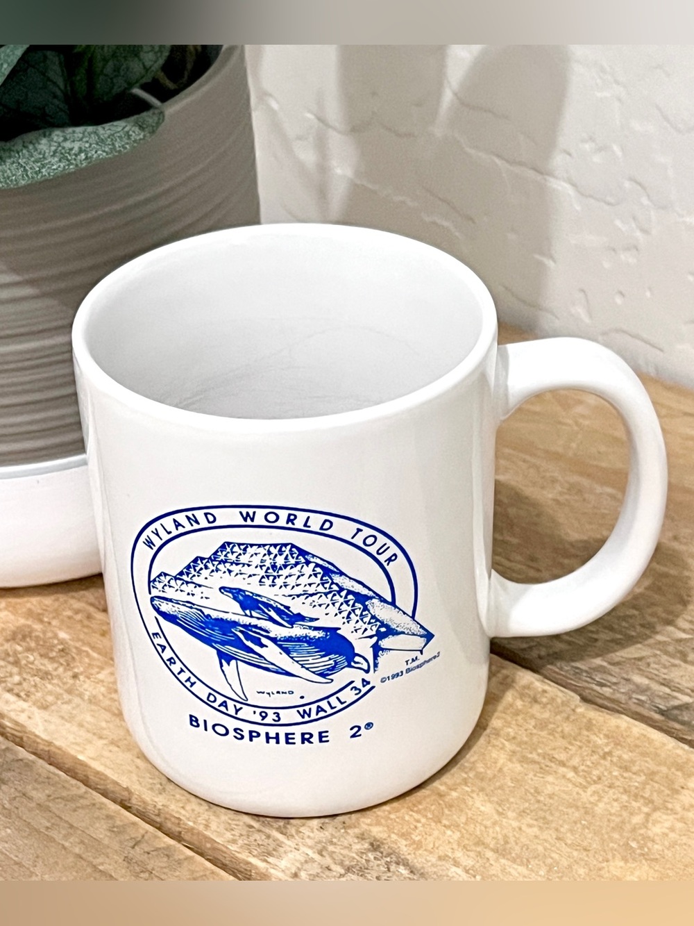 Vintage 1993 Wyland World Tour Biosphere 2 Whale Coffee Mug Earth Day